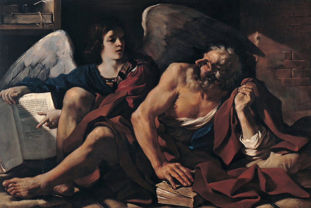Detail of Saint Matthew and the Angel, 1622 by Guercino