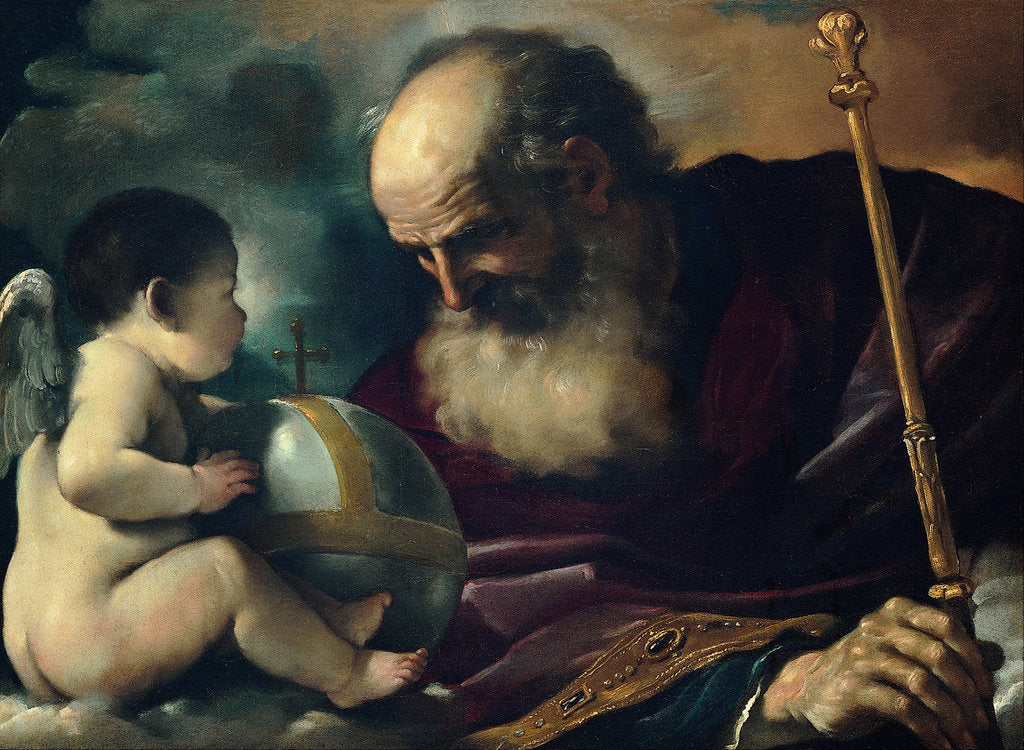 Detail of God the Father and Angel, 1620 by Guercino