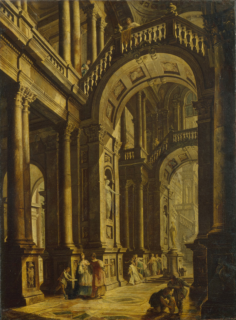 Detail of The Idolatry of King Solomon by Vittorio Maria Bigari