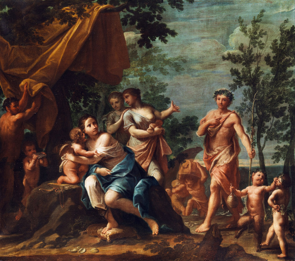 Apollo with Three Graces, Venus, Cupid and Pan by Marcantonio Franceschini