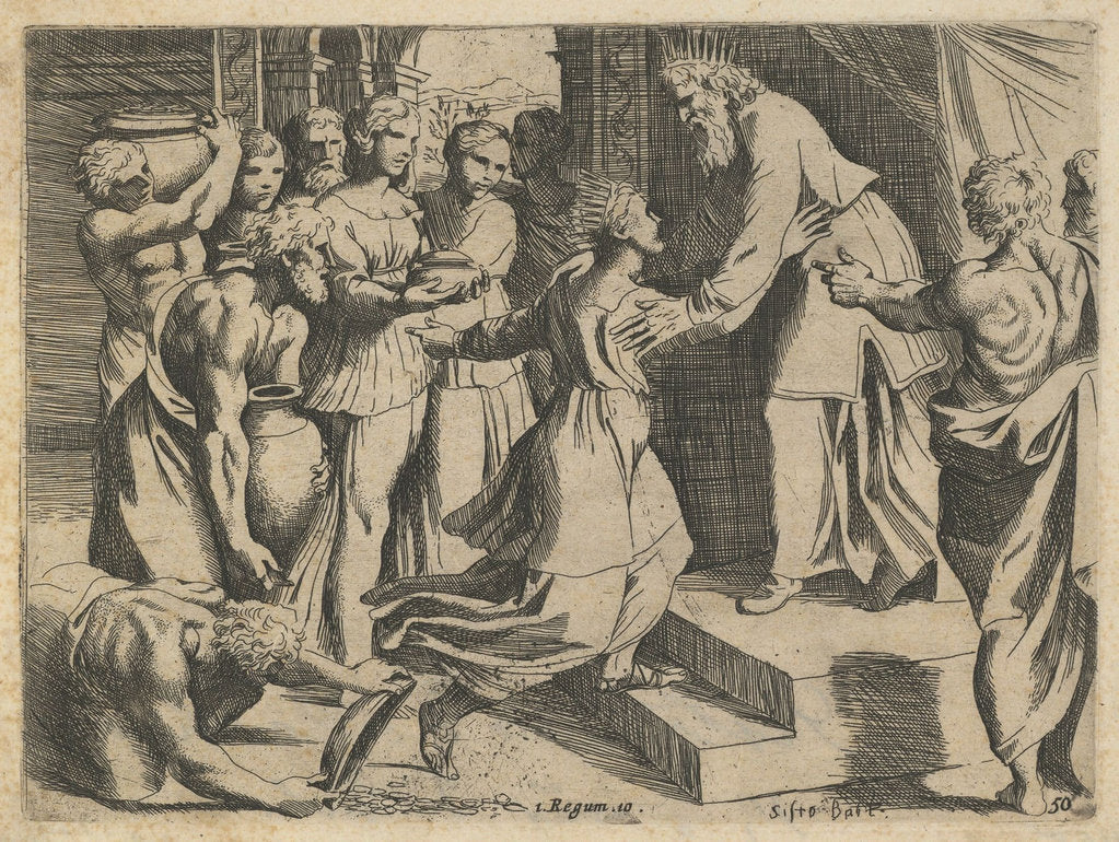 Detail of The Queen of Sheba Bringing Gifts to King Solomon by Sisto Rosa
