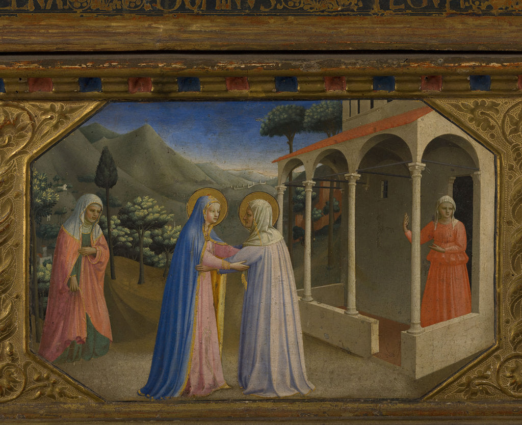 Detail of The Visitation (The Annunciation retable with 5 Predella scenes), 1430-1432 by Fra Giovanni da Fiesole Angelico
