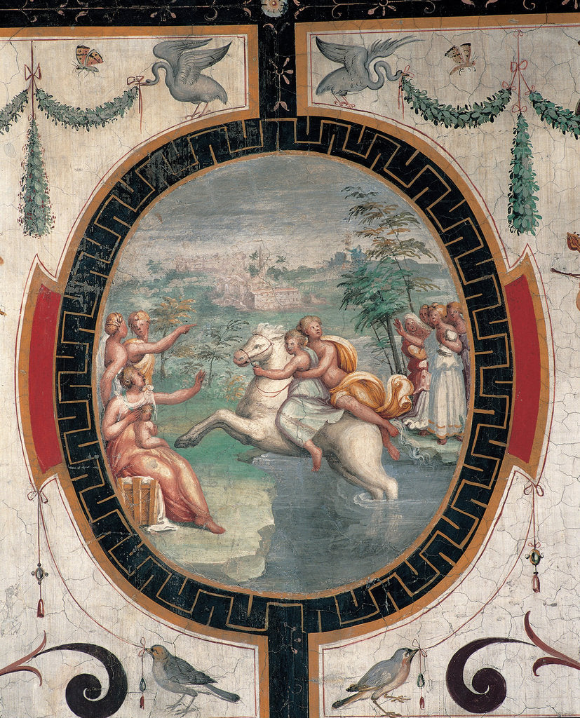 Detail of Cloelia Passing the Tiber, Mid of 16th cen by Cristofano Gherardi