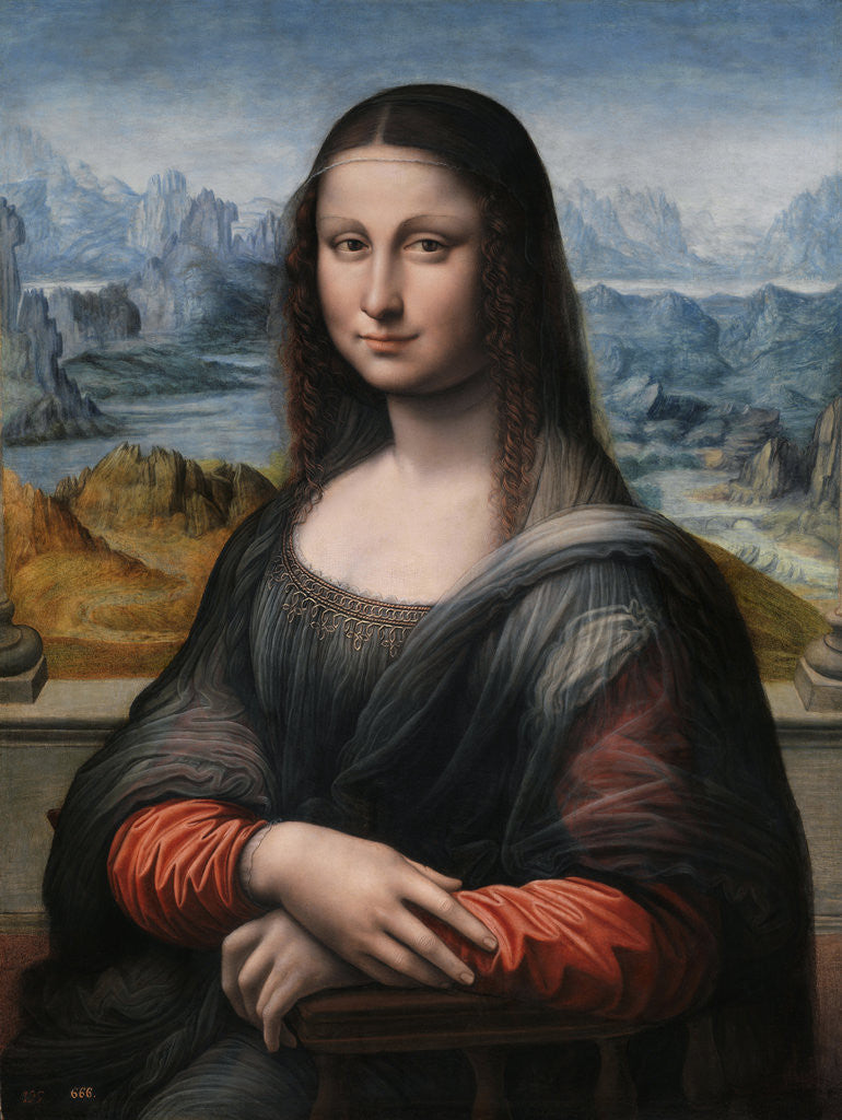 Detail of Mona Lisa (La Gioconda) by Leonardo Da Vinci
