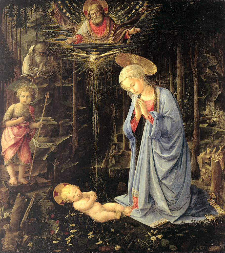 Detail of The Adoration in the Forest, 1459 by Fra Filippo Lippi