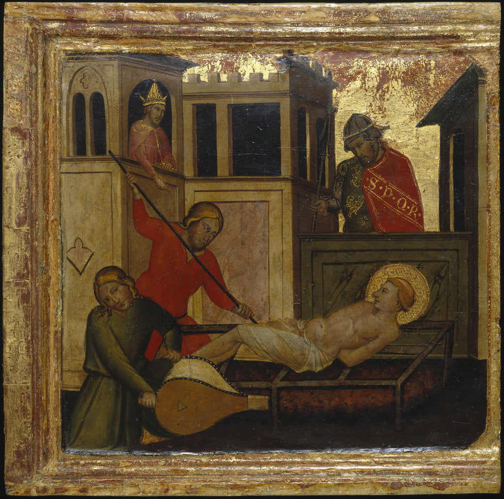 Detail of The Martyrdom of Saint Lawrence. Scenes from the Life of Saint Lawrence, predella, ca 1412 by Lorenzo di Niccolò