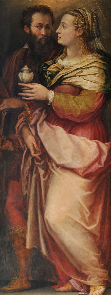 Detail of Giorgio Vasari with his wife Niccolosa Bacci, c. 1565 by Giorgio Vasari