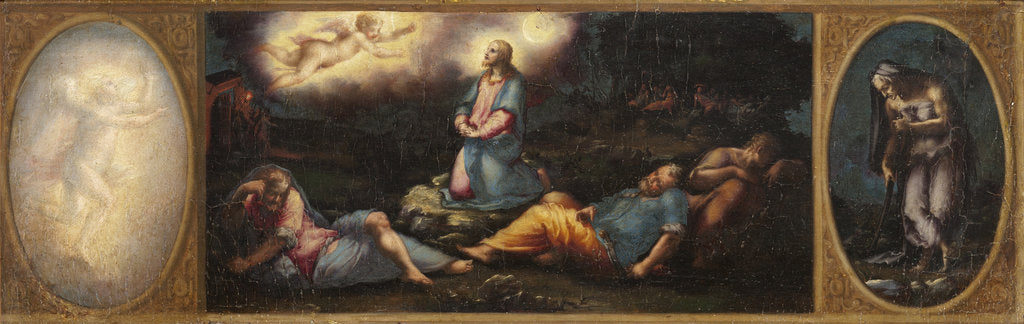Detail of Christ on the Mount of Olives with Two Allegorical Figures by Giorgio Vasari
