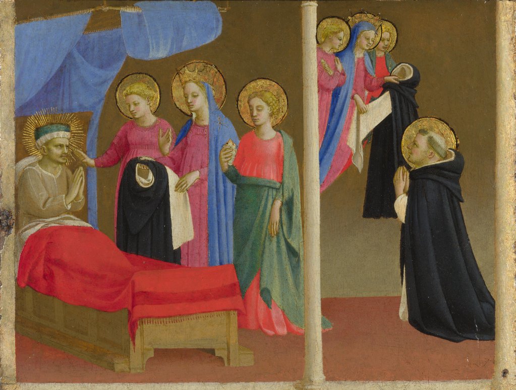 Detail of The Vision of the Dominican Habit, ca 1435 by Fra Giovanni Angelico