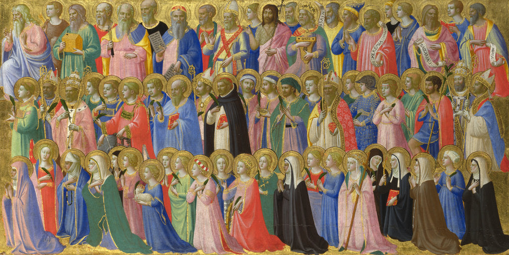 Detail of The Forerunners of Christ with Saints and Martyrs (Panel from Fiesole San Domenico Altarpiece), c. 1423-1424 by Fra Giovanni da Fiesole Angelico