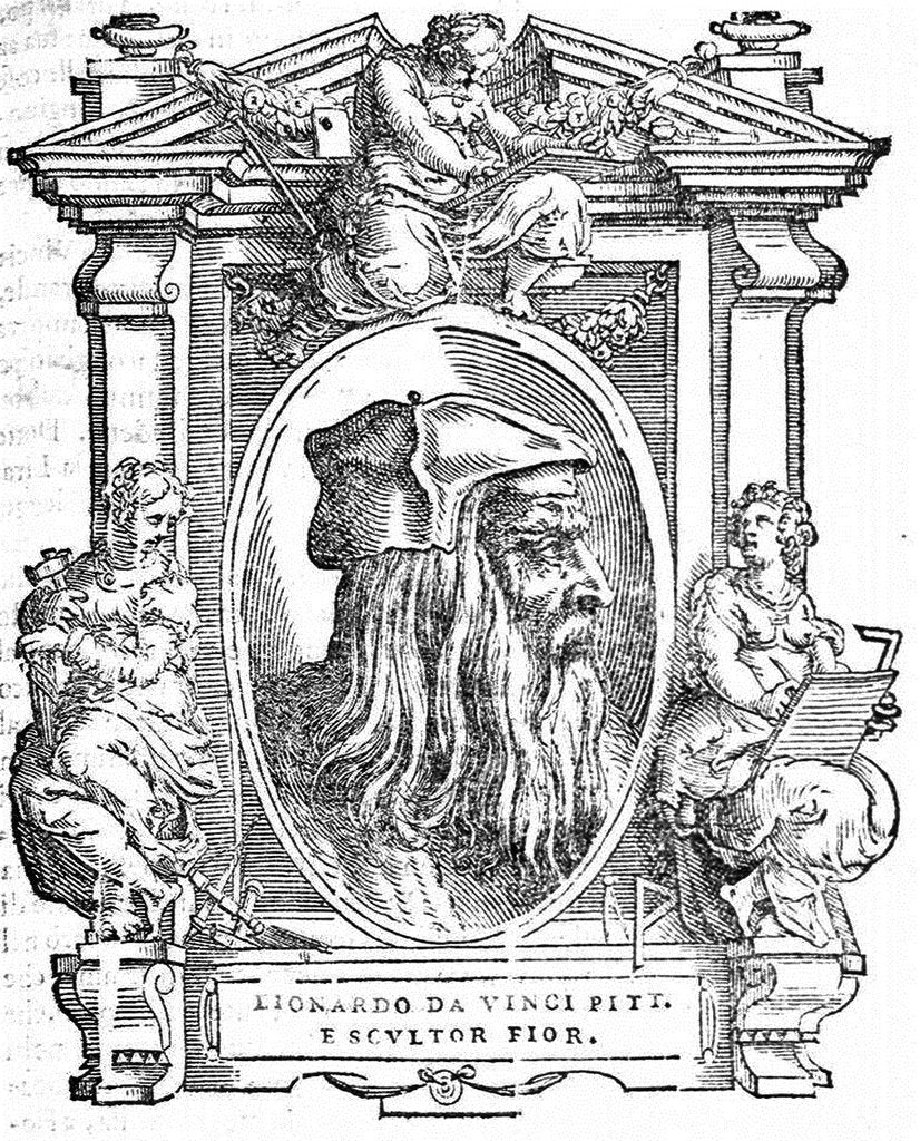Detail of Leonardo da Vinci. From: Giorgio Vasari, The Lives of the Most Excellent Italian Painters, Sculptors, and Architects, 1568 by Anonymous