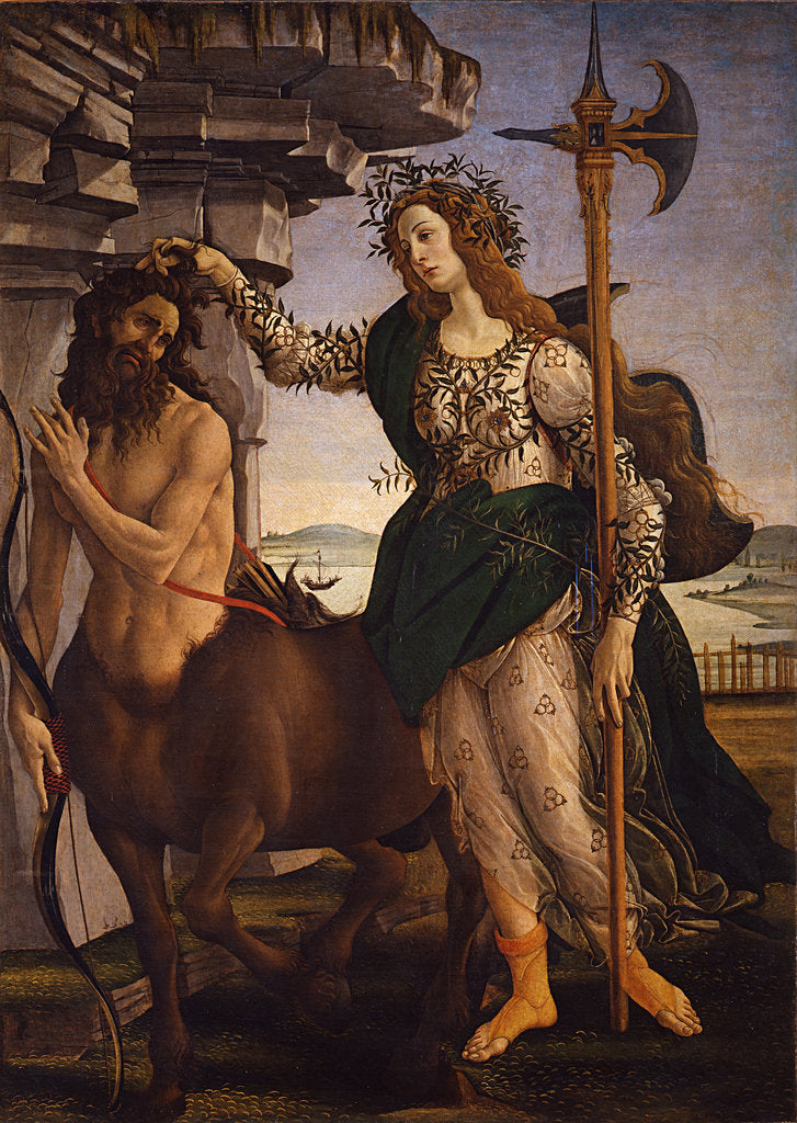 Detail of Pallas Athena and the Centaur, 1482 by Sandro Botticelli