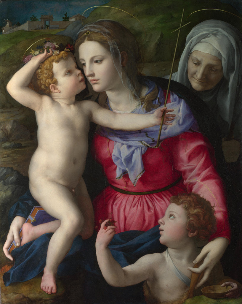 Detail of The Madonna and Child with Saint John the Baptist and Saint Elizabeth, c.1540 by Agnolo Bronzino