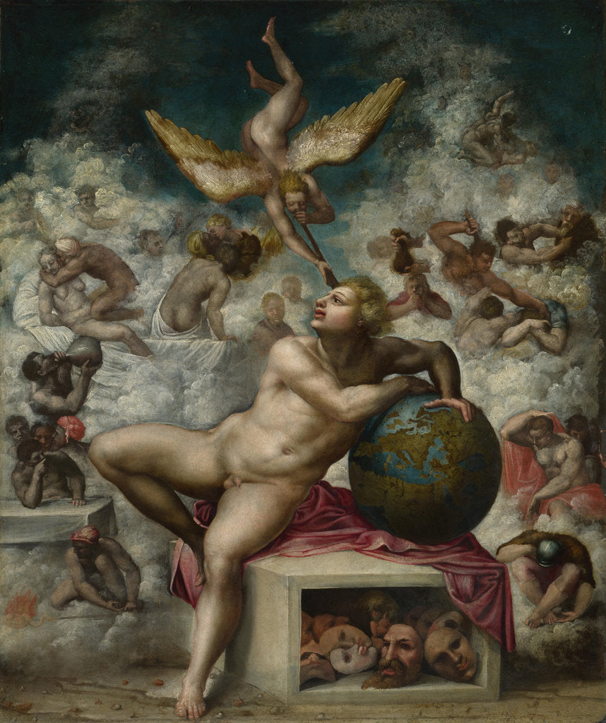 Detail of The Dream of Human Life, after 1533 by Michelangelo Buonarroti