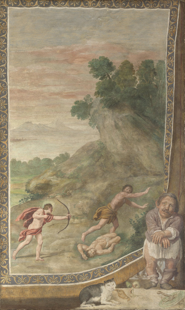 Detail of Apollo killing the Cyclops (Fresco from Villa Aldobrandini), 1617-1618 by Domenichino