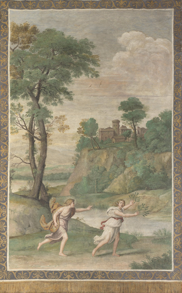Detail of Apollo pursuing Daphne (Fresco from Villa Aldobrandini), 1617-1618 by Domenichino