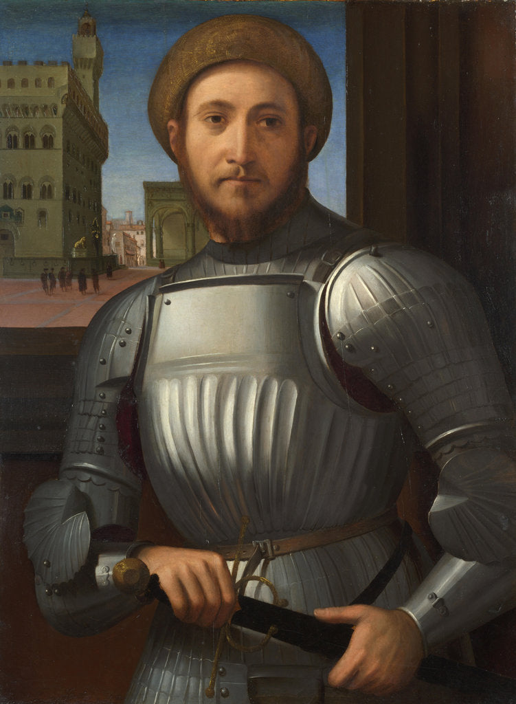 Detail of Portrait of a Man in Armour, c. 1510 by Francesco Granacci