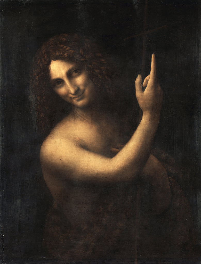 Detail of Saint John the Baptist by Leonardo Da Vinci