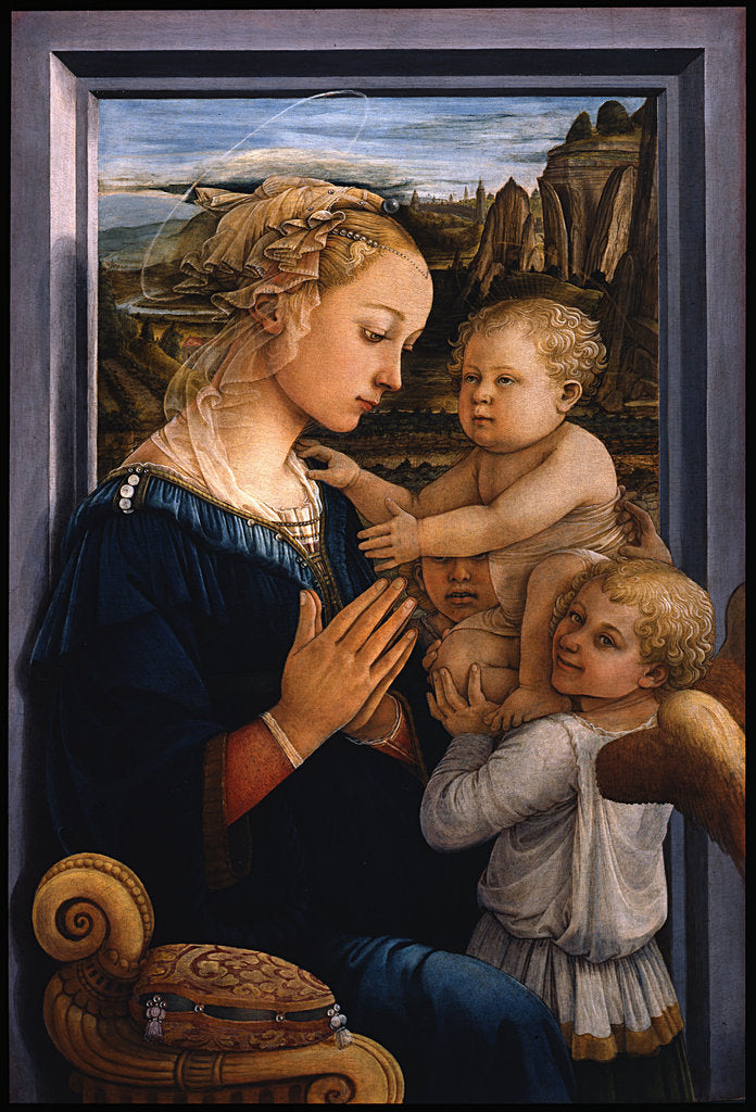 Detail of Madonna and Child with two Angels, 1460s by Fra Filippo Lippi