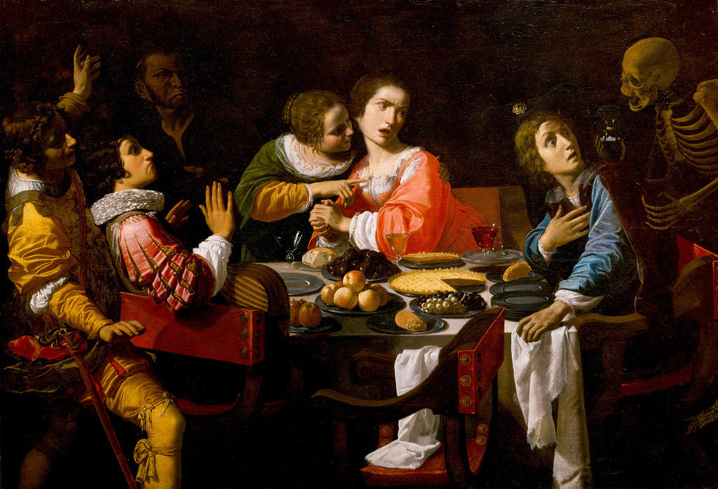 Detail of Death Comes to the Banquet Table (Memento Mori), c. 1635 by Giovanni Martinelli