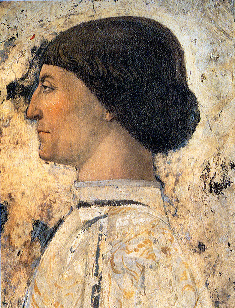 Detail of Sigismondo Pandolfo Malatesta (Detail of Fresco in Tempio Malatestiano, Rimini), 1451 by Piero della Francesca