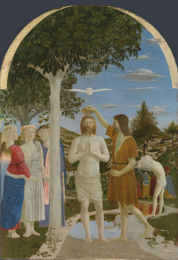 Detail of The Baptism of Christ, 1450s by Piero della Francesca
