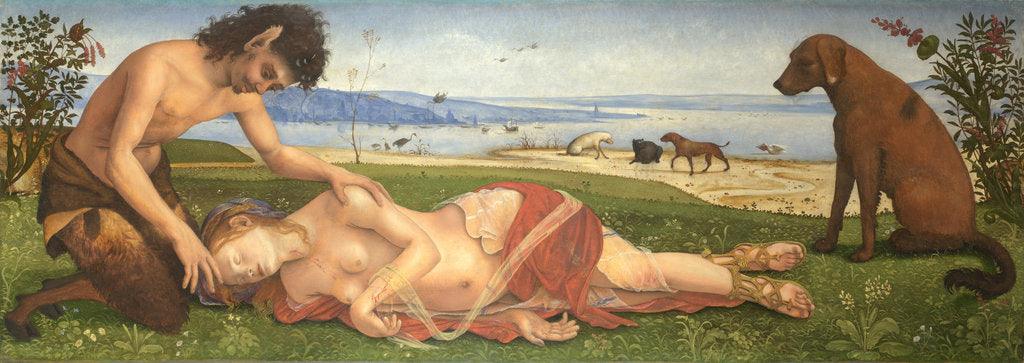 Detail of A Satyr mourning over a Nymph, c. 1495 by Piero di Cosimo
