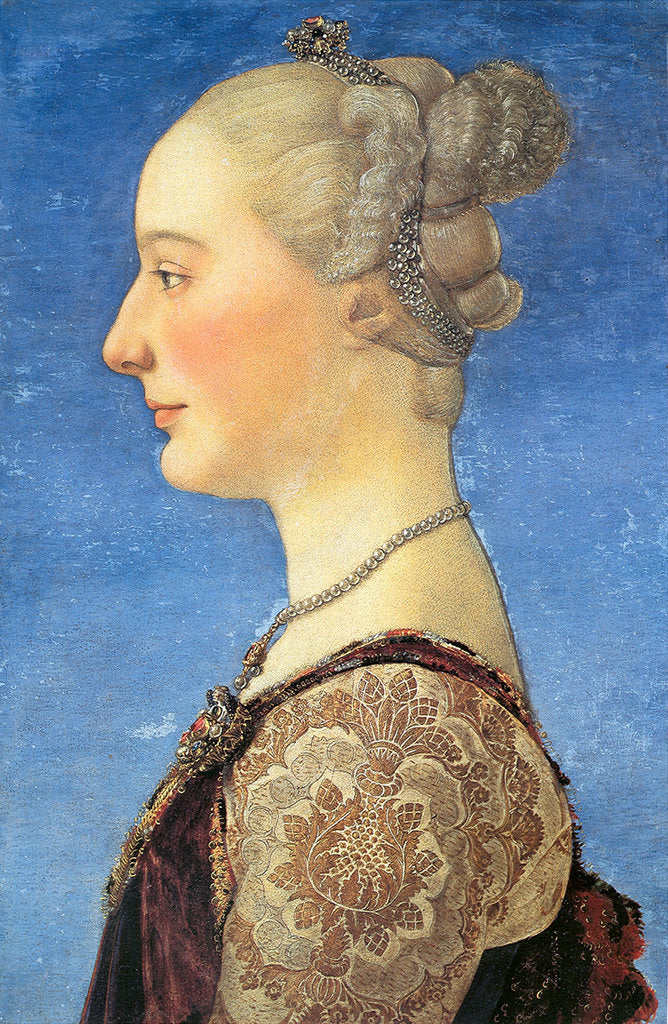 Detail of Portrait of a Young Woman, 1475 by Antonio Pollaiuolo