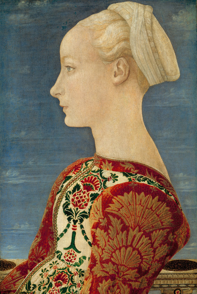 Detail of Profile Portrait of a Young Lady, 1465 by Antonio Pollaiuolo