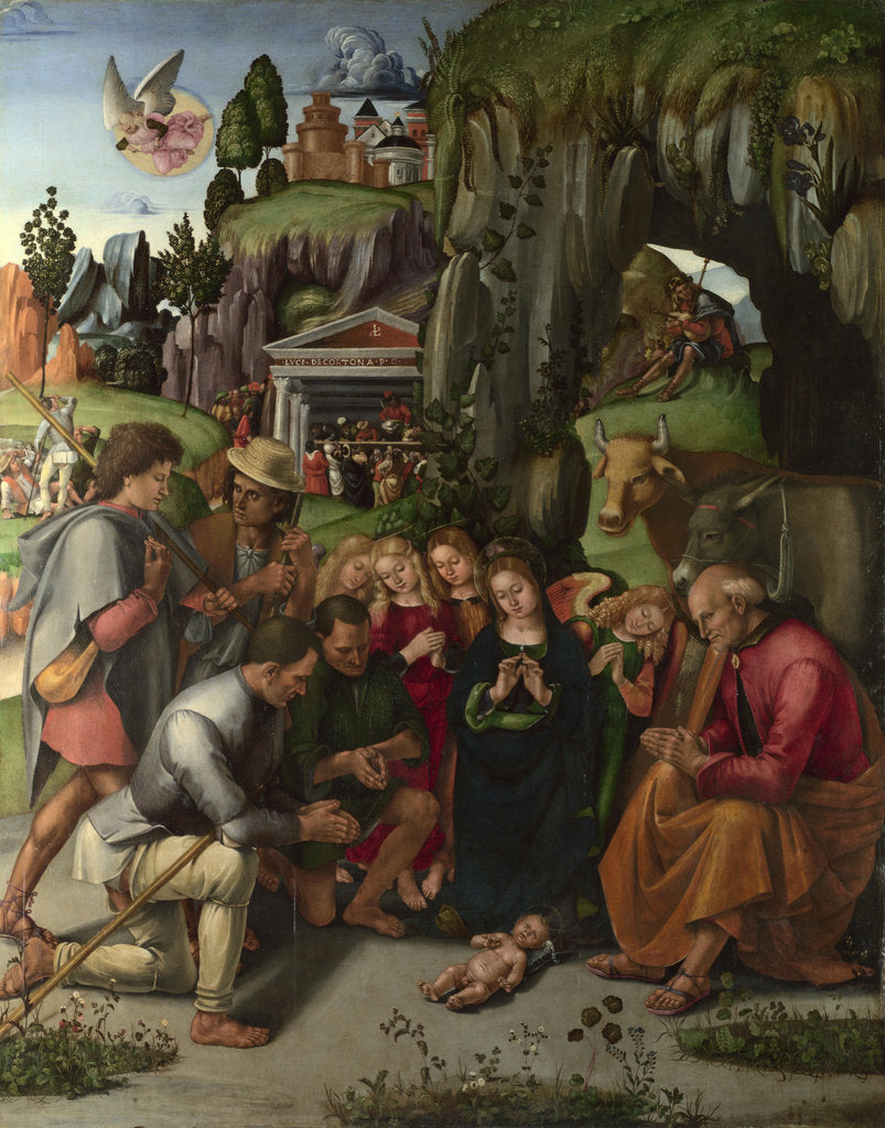 Detail of The Adoration of the Shepherds, c. 1496 by Luca Signorelli
