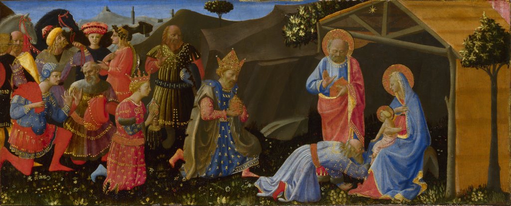 Detail of The Adoration of the Magi, c. 1433-1434 by Zanobi Strozzi