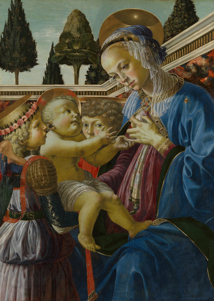 Detail of The Virgin and Child with Two Angels, c. 1467-1469 by Andrea del Verrocchio