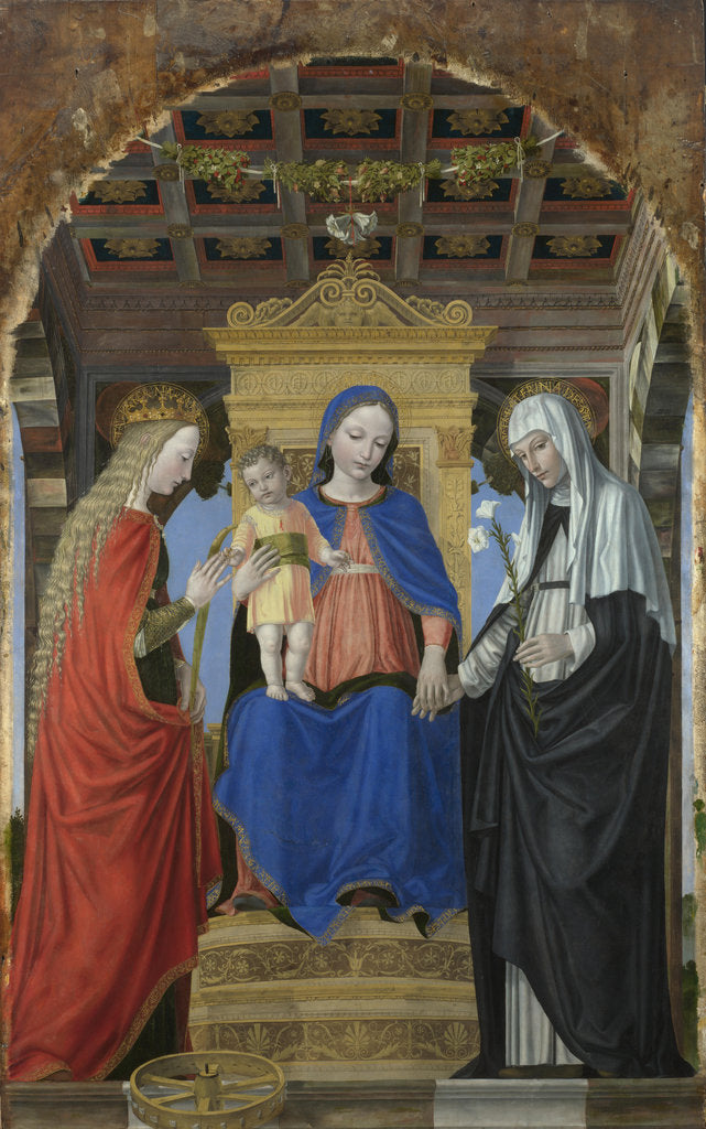 The Virgin and Child with Saint Catherine of Alexandria and Saint Catherine of Siena, c. 1490 by Ambrogio Bergognone