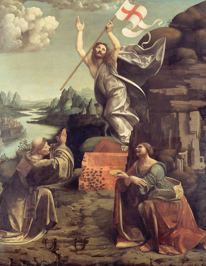 Detail of The Resurrection of Christ with Saints Leonard of Noblac and Lucia, ca 1491 by Giovanni Antonio Boltraffio