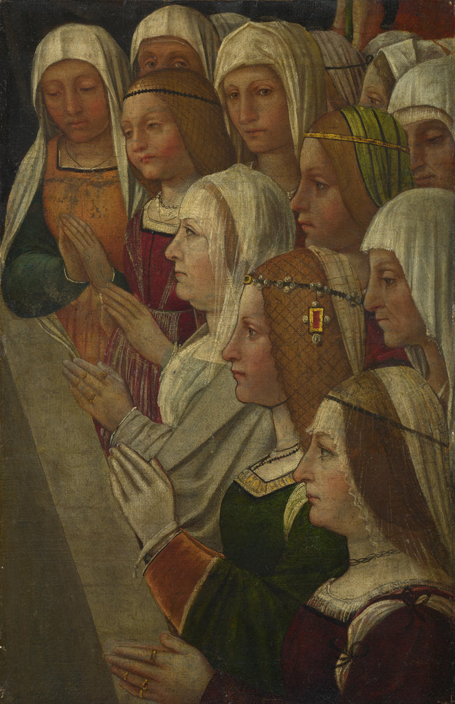 Detail of Female Members of a Confraternity, c. 1500 by Italian master