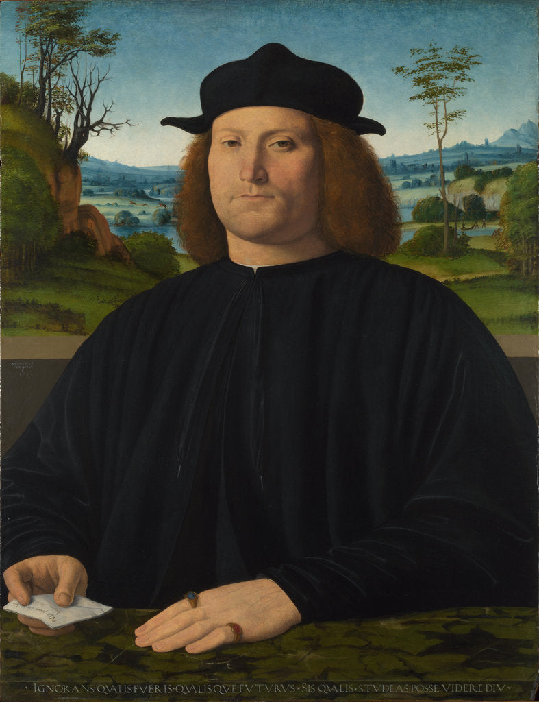 Detail of Giovanni Cristoforo Longoni, 1505 by Andrea Solari