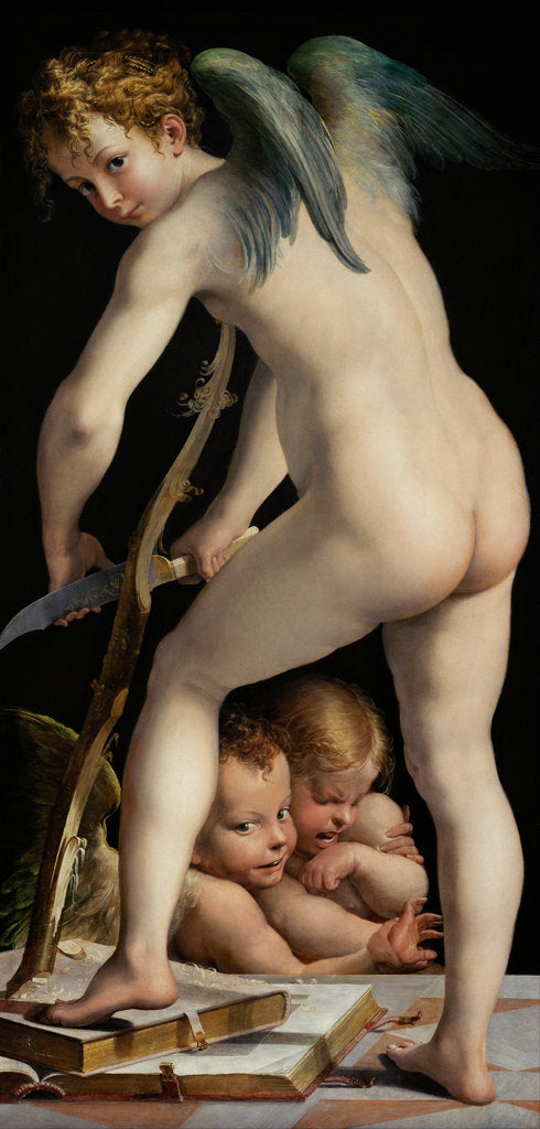 Detail of Bow-carving Cupid, Between 1534 und 1540 by Parmigianino