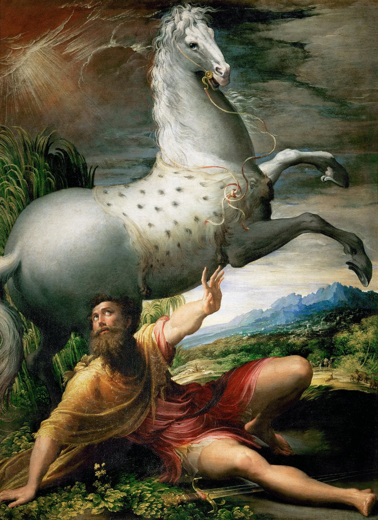 Detail of The Conversion of Saint Paul, ca 1528 by Parmigianino