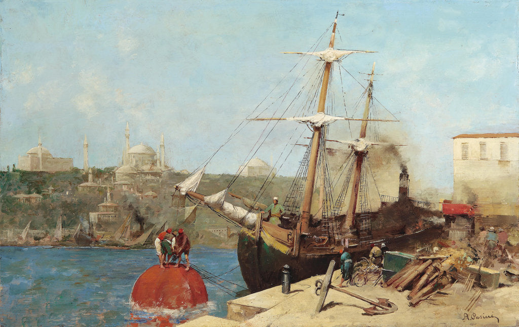 Detail of The Golden Horn, 1876 by Alberto Pasini
