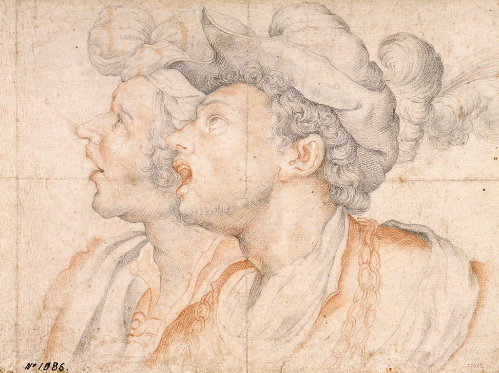 Detail of Two Youths Heads, ca 1590 by Camillo Procaccini