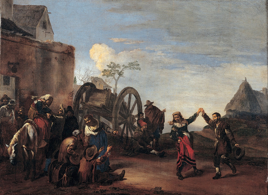 Detail of Bambocciata (Childishness), First third of 17th cen by Michelangelo Cerquozzi