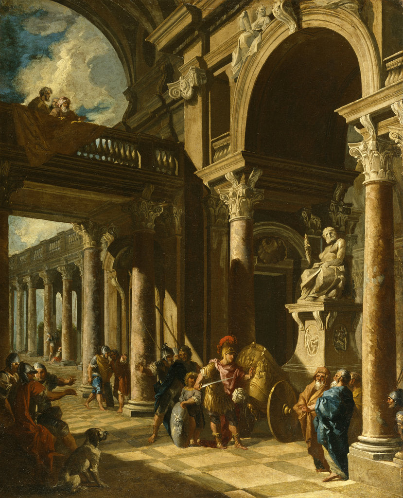 Detail of Alexander the Great Cutting the Gordian Knot, ca. 1718-1719 by Giovanni Paolo Panini