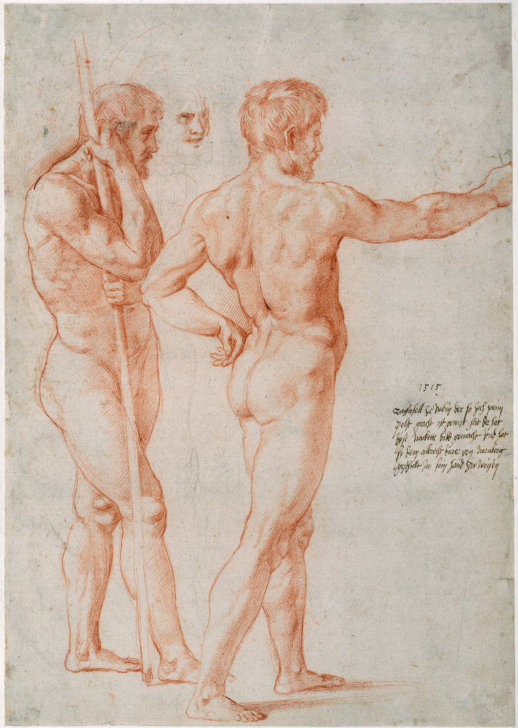 Detail of Two Nude Studies by Raphael