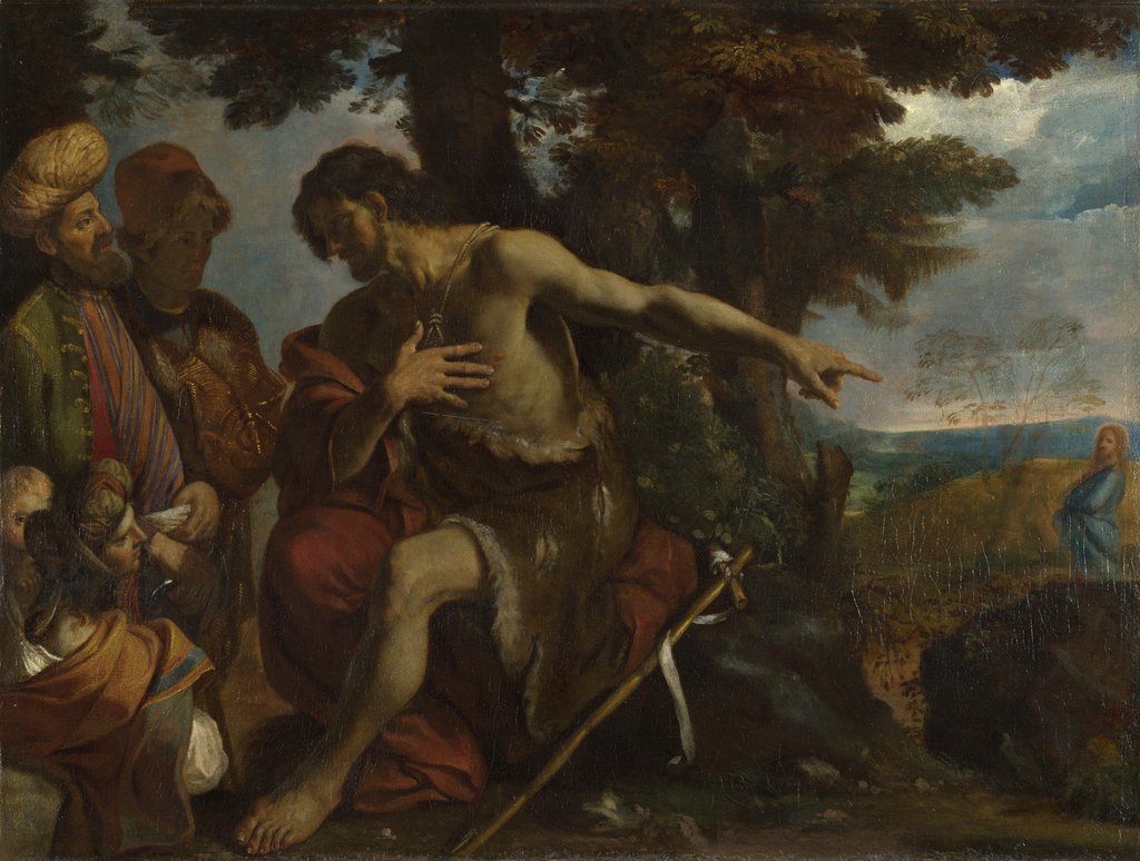 Detail of Saint John the Baptist preaching in the Wilderness, c. 1640 by Pier Francesco Mola