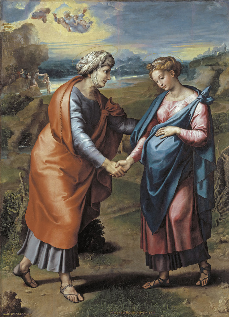 Detail of The Visitation, 1517 by Raphael