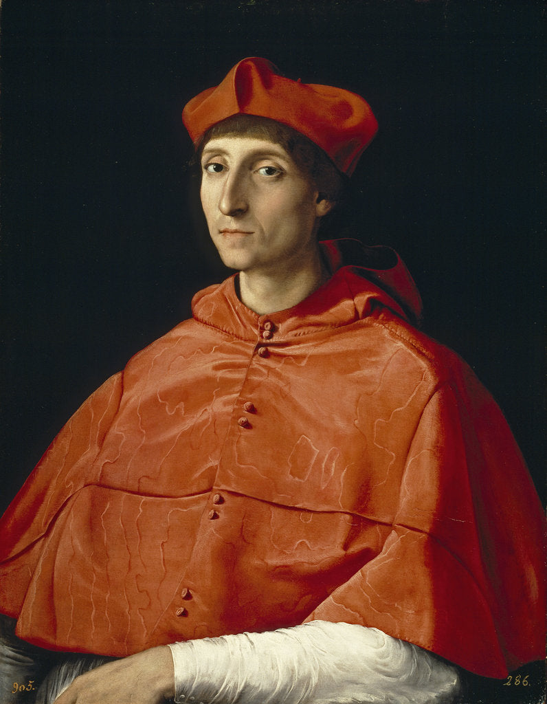 Detail of Portrait of a Cardinal, c. 1510 by Raphael