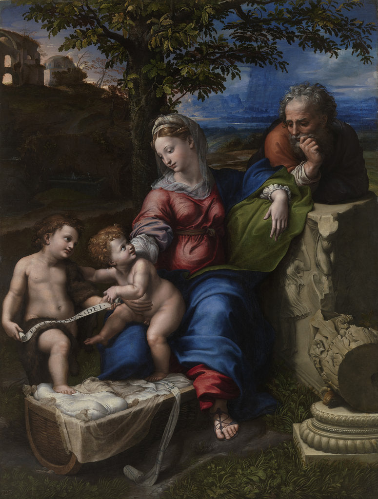Detail of The Holy Family Under an Oak Tree, ca 1518 by Raphael