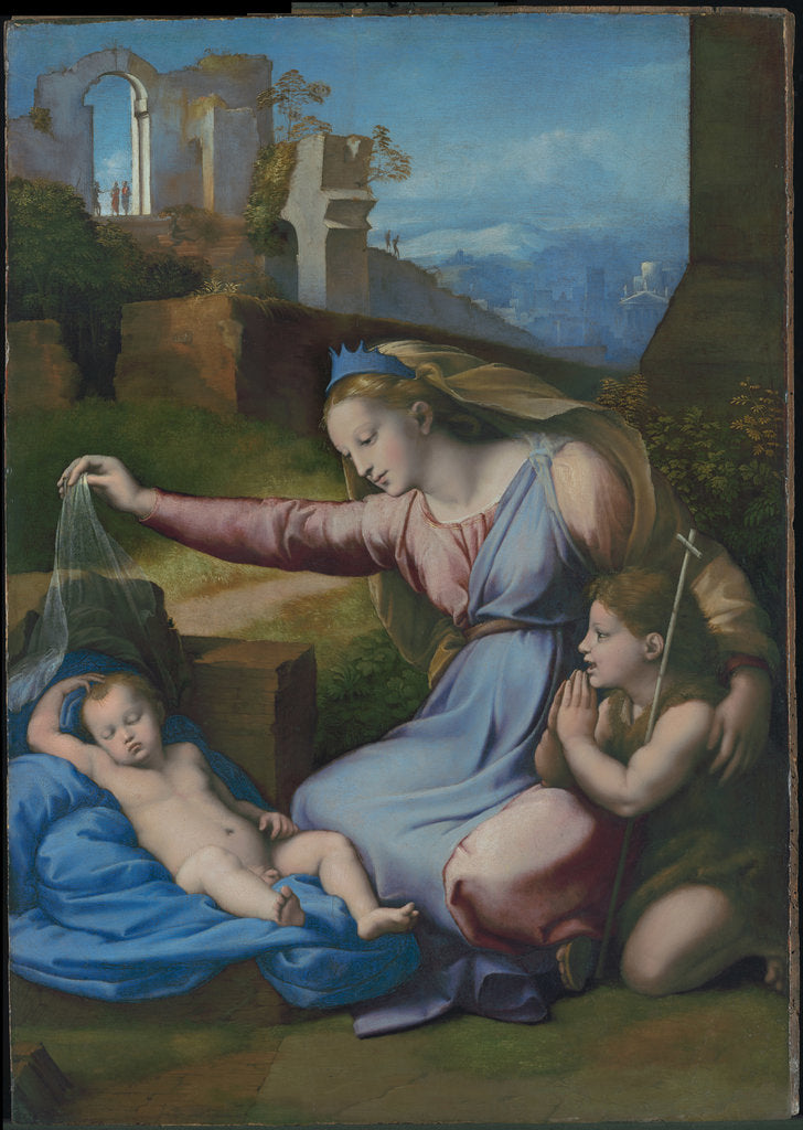 Detail of Madonna with the Blue Diadem, c. 1510 by Raphael