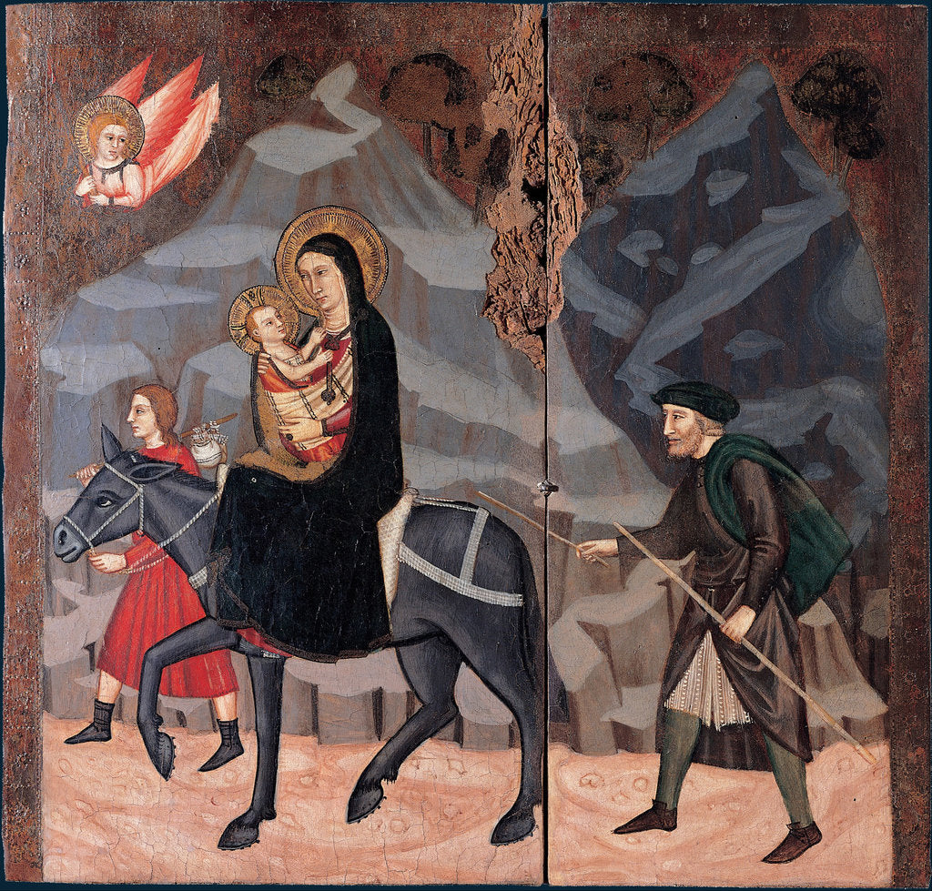 Detail of The Flight into Egypt, Second Half of 14th cen by Maestro di Campli