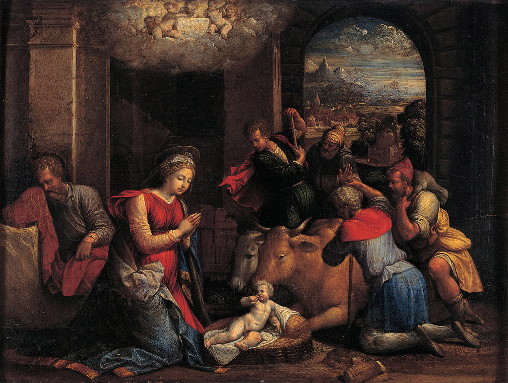 Detail of The Adoration of the Shepherds, 1536-1537 by Benvenuto Tisi da Garofalo